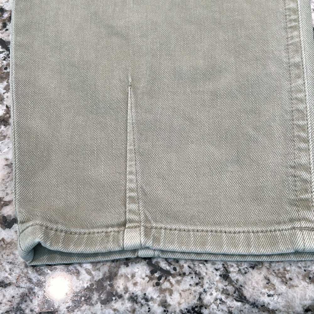 Pilcro and the Letterpress Olive Green High-Rise Pleated Trousers - Picture 4 of 5